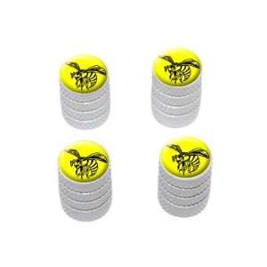  Bee Wasp Hornet Black on Yellow   Tire Rim Valve Stem Caps 