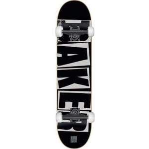  Baker Brand Logo Black/Silver Complete Skateboard   8.0 w 