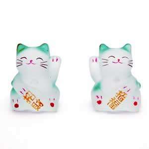  Lucky Cat Set 2   Green 