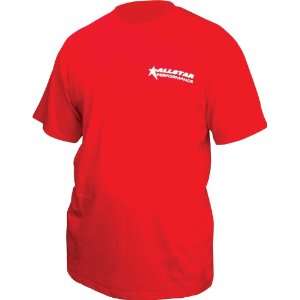 Allstar ALL99904YM Red Medium Youth T Shirt with Allstar Logo Front 