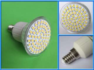 E14 Screw Base 60 SMD LED Spot Light Spotlight 230V Warm White 3Watt 