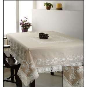  Luxury Table Cloth with Indigenous Embroidery and Laced 