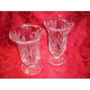  Glass Crystal Like Candle Holders Set of 2 Everything 