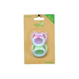  Pacifier 2 Pack   Pink/Green Baby