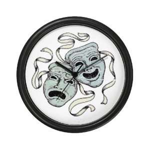  Vintage Comedy Tragedy Mask Theatre Wall Clock by 