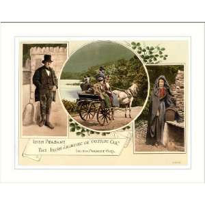  Irish Jaunting Car and Peasants. Co. Galway Ireland, c 