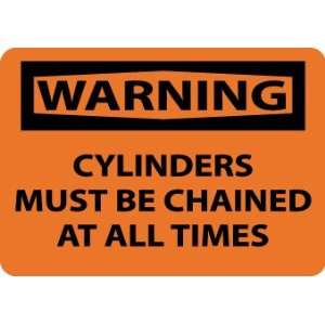    SIGNS CYLINDERS MUST BE CHAINED AT ALL TIMES