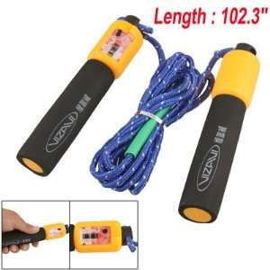  Coated Plastic Handle Counter Blue Skipping Rope