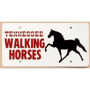  Tn Walk Horse Plastic License Plate   6X12 Sports 