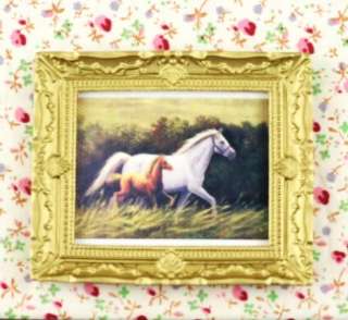 Dollhouse Furniture Horse Wall Painting Picture Frame  