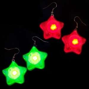   Holiday Stars LED Flashing Earrings (Set of 2 pairs) Toys & Games