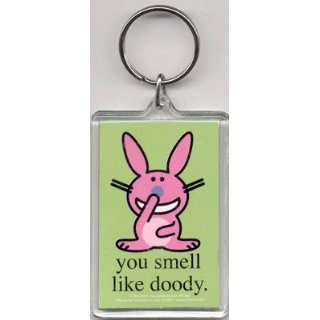  Happy Bunny   You smell Like Doody   Acrylic Keychain Automotive