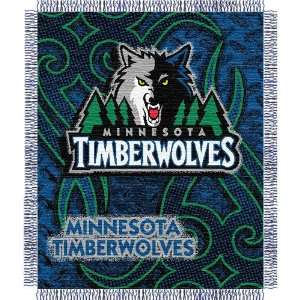 Minnesota Timberwolves NBA Triple Woven Jacquard Throw (Tattoo Series 