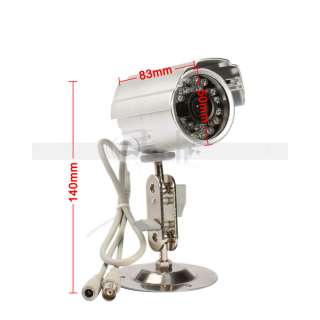 HD CCD 420TVL 24 IR LED Waterproof Security Camera Silver