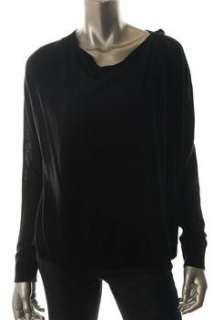 DKNY NEW Pullover Shirt Black Silk Sale Misses P/S  