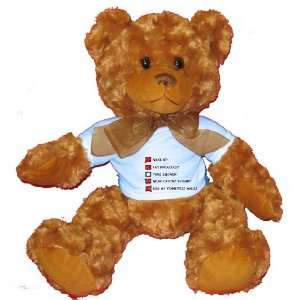  HUG MY TENNESSEE WALKI CHECKLIST Plush Teddy Bear with 