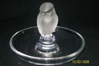   Bird of Prey Owl Eagle Hawk Crystal & Acid Bath Ring Tray  