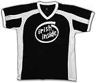 Irish Inside Mens V neck Sport T shirt St Patricks Day Ireland Pattys 