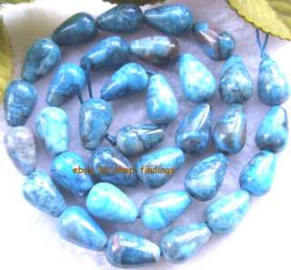 teardrop natural blue crazy Agate 8x12mm loose Beads 15  