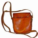 Real Leather Cross Body Mini Shoulder Bag, Black Owl Face Cover  