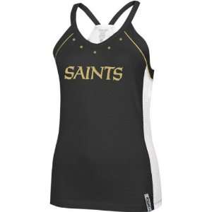 New Orleans Saints  Black  Juniors Asteroid Top  Sports 