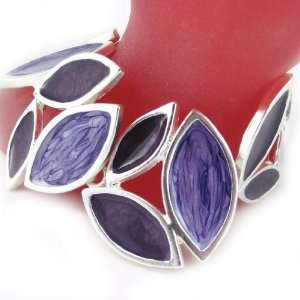    Bracelet of french touch Amandine purple silvery. Jewelry