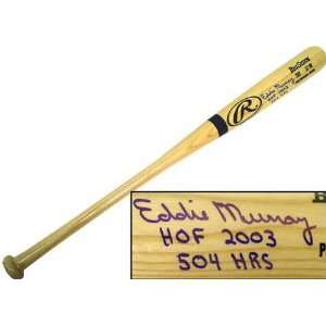  Eddie Murray Autographed Game Model Bat with HOF 2003/504 