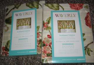Waverly Custis Garden Pear Scallop Window Valances Floral NEW 50x16 