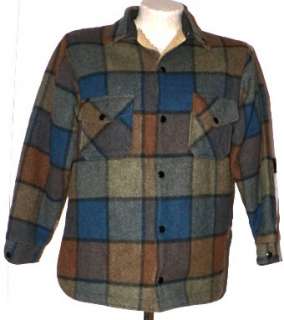 Vntg 50s Plaid Jacket Medium Fox Knapp Made In USA  