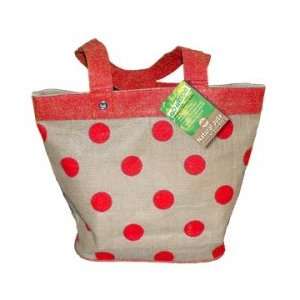  Fully laminated Jute Bags with pockets Red PS101 NAT/RED 