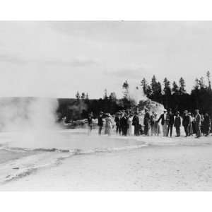  1917 photo Castle Cove and hotel party graphic. Photograph 