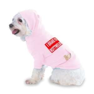 I BRAKE FOR ROTTWEILERS Hooded (Hoody) T Shirt with pocket 