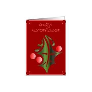 vrolijk kerstfeest hulst holly berries Card