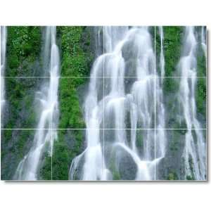  Waterfalls Photo Tile Mural W033  18x24 using (12) 6x6 