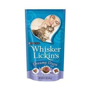 Purina Whisker Lickins Dreamy Duos Salmon and Tuna Flavor Cat Treats 