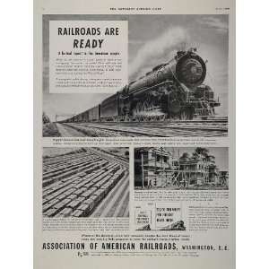  1941 WWII American Railroads Locomotive Train Freight 