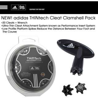 NIB adidas THINtech Cleat Clamshell Pack Golf Shoes Spikes Black MSRP 