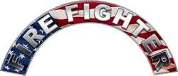 Firefighter Helmet Arcs Decal All Ranks Flag FF50  