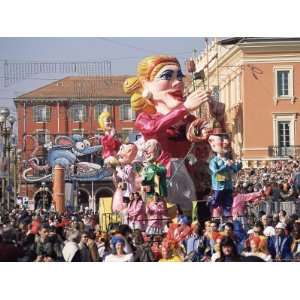 Mardi Gras Carnival Parade in Place Massena, Nice, Alpes Maritimes 