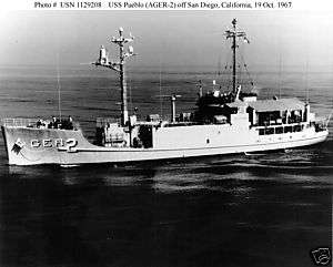 USS PUEBLO US NAVY SHIP PHOTO WARSHIP 1968 KOREA  