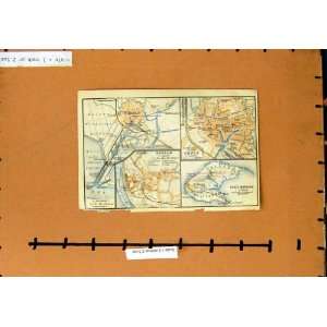  MAP 1921 GERMANY PLAN EMDEN BORKUM INSEL BORKUM