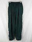 NIKE Womens M (8 10) LINED NYLON Wind Warmups Running Pants GREEN