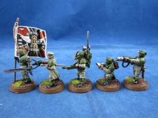 Warhammer 40K painted Imperial Guard Cadian Command Squad  