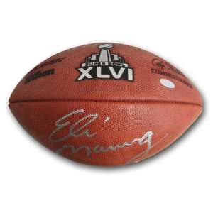  Autographed Eli Manning Official Super Bowl 46 Football 
