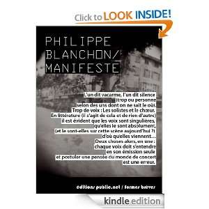 Manifeste (French Edition) Philippe Blanchon  Kindle 