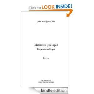 mémoire poétique (French Edition) Jean philippe Vella  