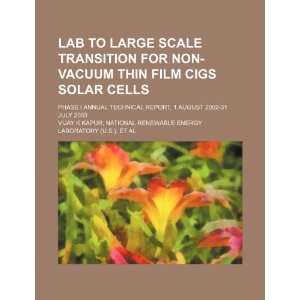  Lab to large scale transition for non vacuum thin film 