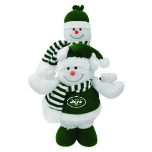  NFL New York Jets Plush Double Stacked Snowman Christmas 