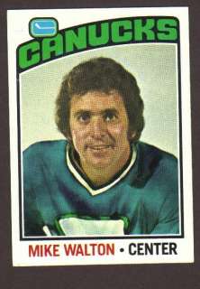 1976 77 Topps Hockey Mike Walton #23 Van Canucks NM/MT  