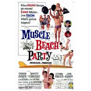  Muscle Beach Party (1964) 27 x 40 Movie Poster Style A 